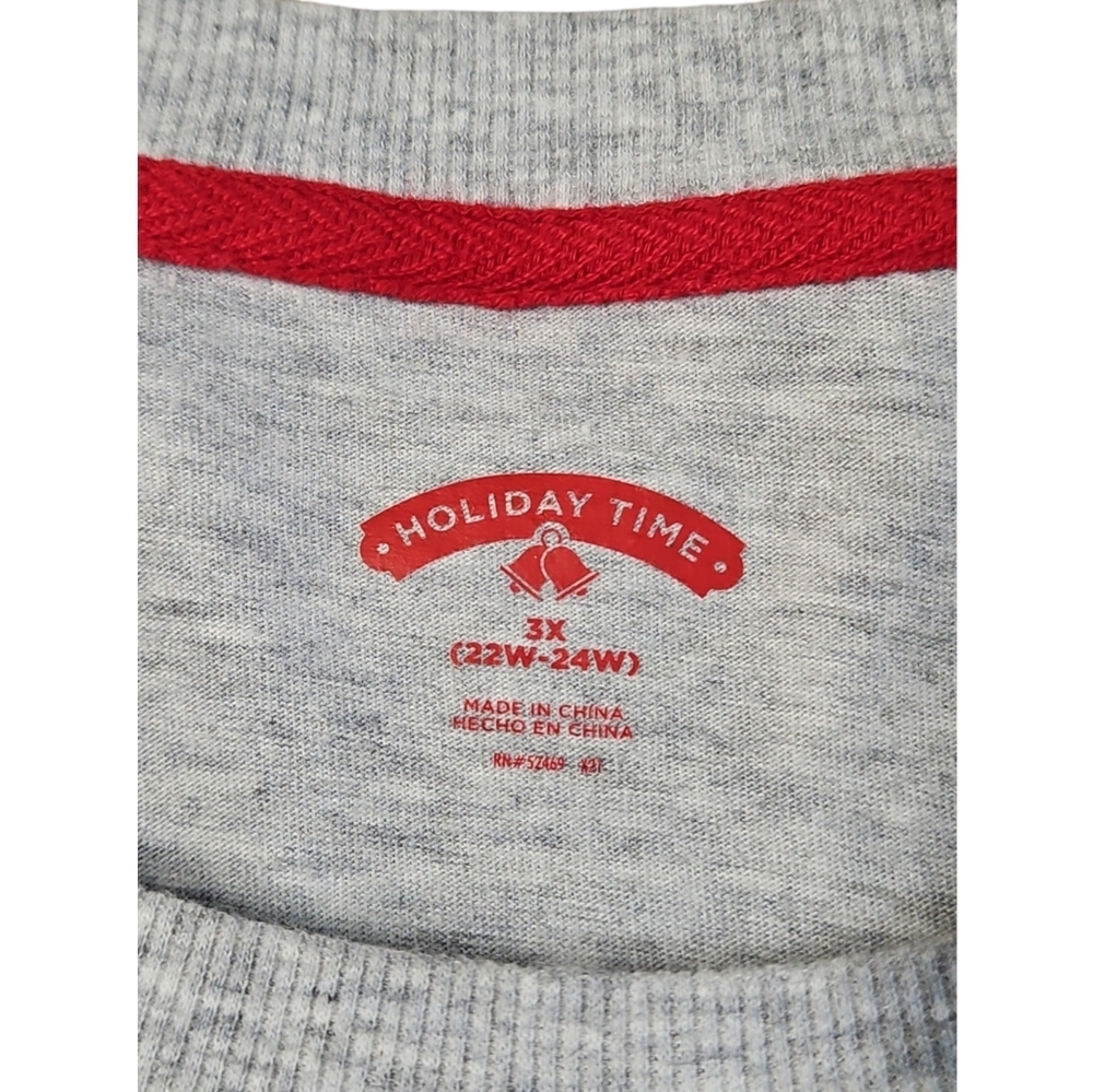 Holiday Time Women's Penguin Long Sleeve Shirt Size 3x - Picture 3 of 8